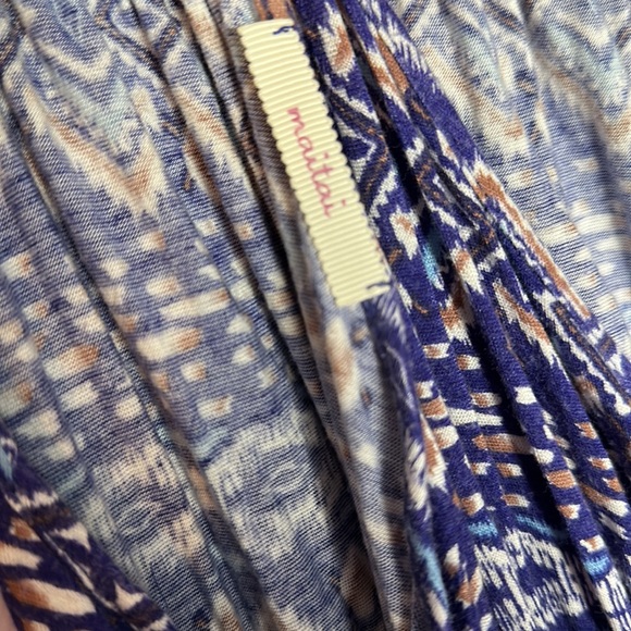 3/10$ Blue bohemian printed elastic waist summer dress - Picture 7 of 7